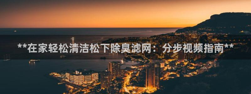 尊龙凯时电竞注册：**在家轻松清洁松下除臭滤网：分步视频